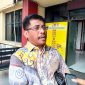 Kuasa hukum PT Hadji Kalla, Hasman Usman saat mendatangi Polda Sulsel pada Selasa (26/8/2025) sore.